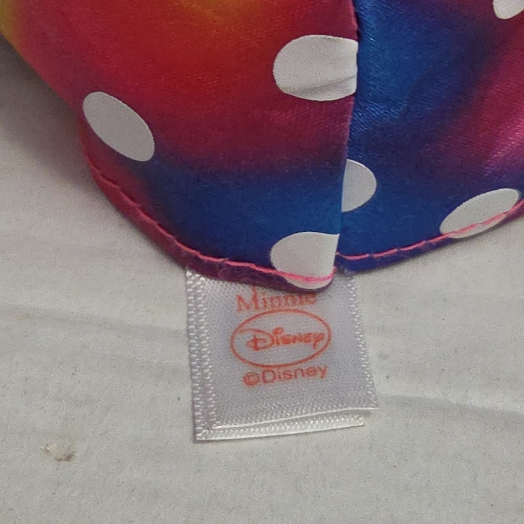 Ty Disney Beanie Baby Minnie Mouse Sparkle Rainbow Dress Metallic Pink Shoes