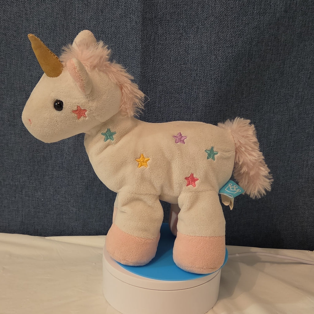 Manhattan Toy White Pink Unicorn Plush Rainbow Stars