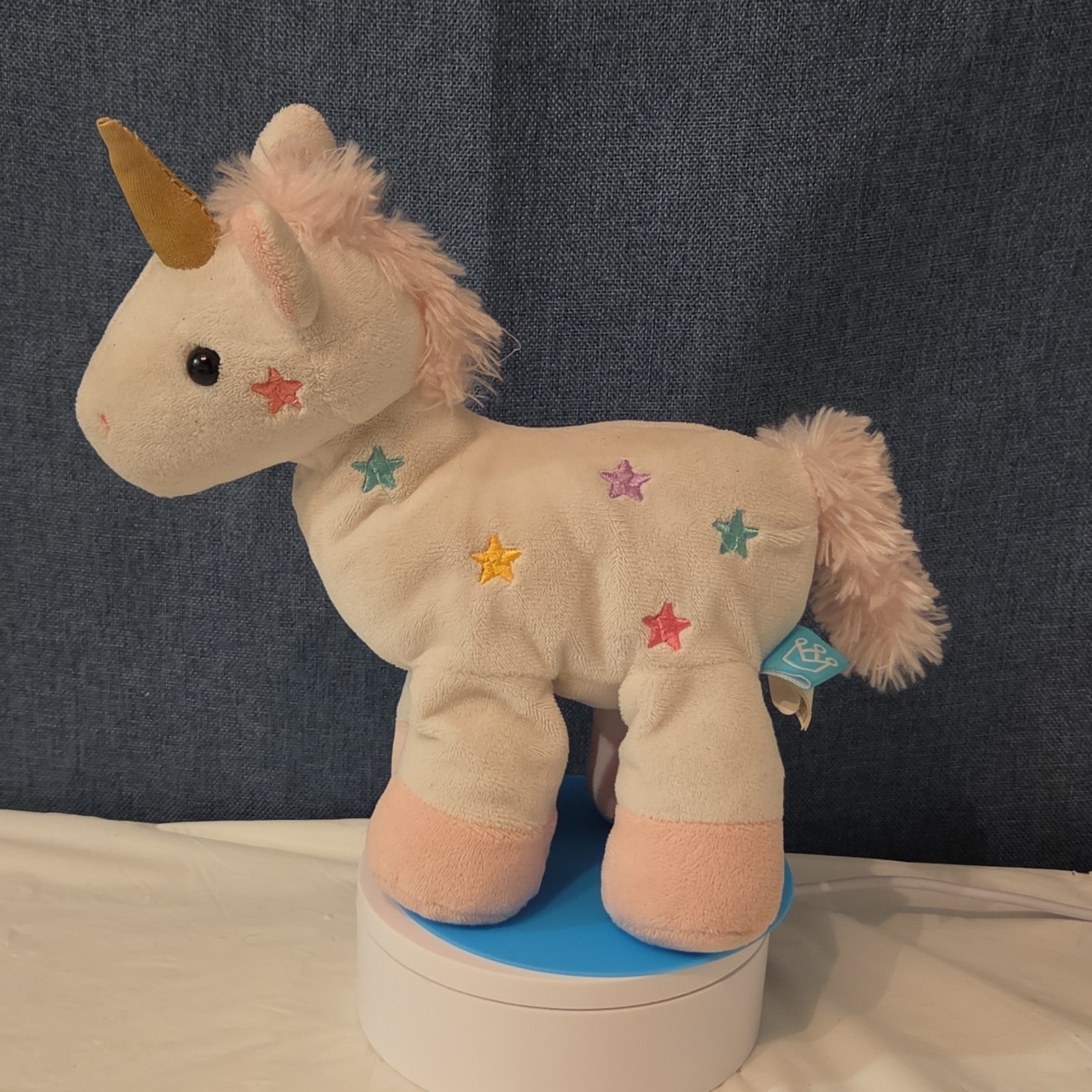 Manhattan Toy White Pink Unicorn Plush Rainbow Stars