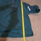 1/4 Zip Pullover Green Jacket Retro Slouchy Size S Casual Windbreaker