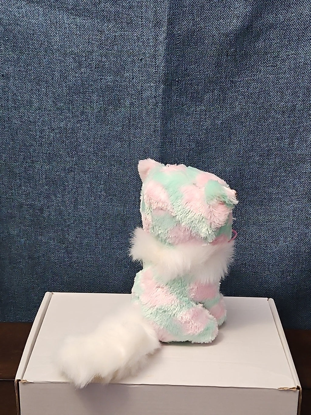 TY Beanie Boos Opal Cat Plush 6" | Pastel Pink & Green Tie Dye Kitty | No Tag
