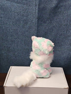 TY Beanie Boos Opal Cat Plush 6" | Pastel Pink & Green Tie Dye Kitty | No Tag