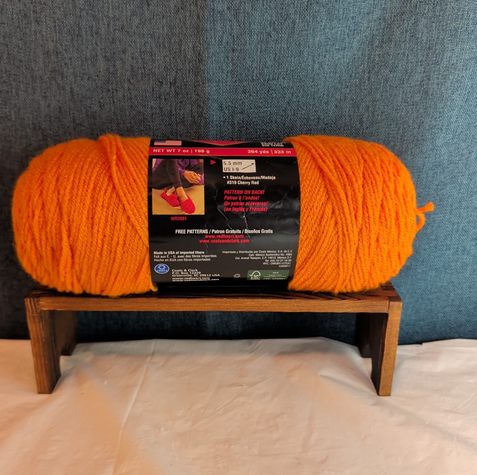 Red Heart Super Saver Pumpkin Orange Acrylic Yarn Cozy Fall NWT E300