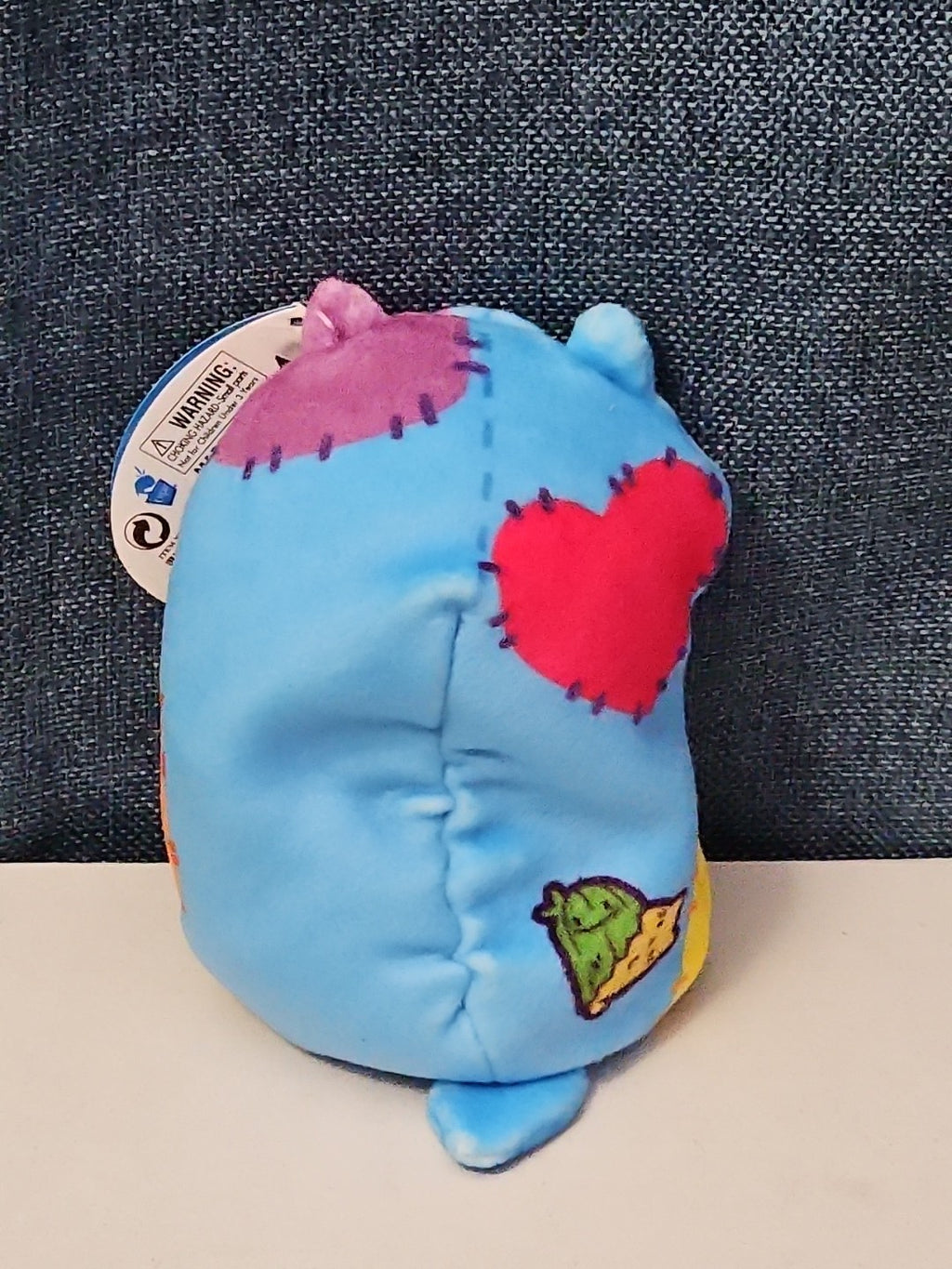 Cats vs Pickles Stitches #503 | Fuchsia Series Bean Plush | Blue Patchy Cat