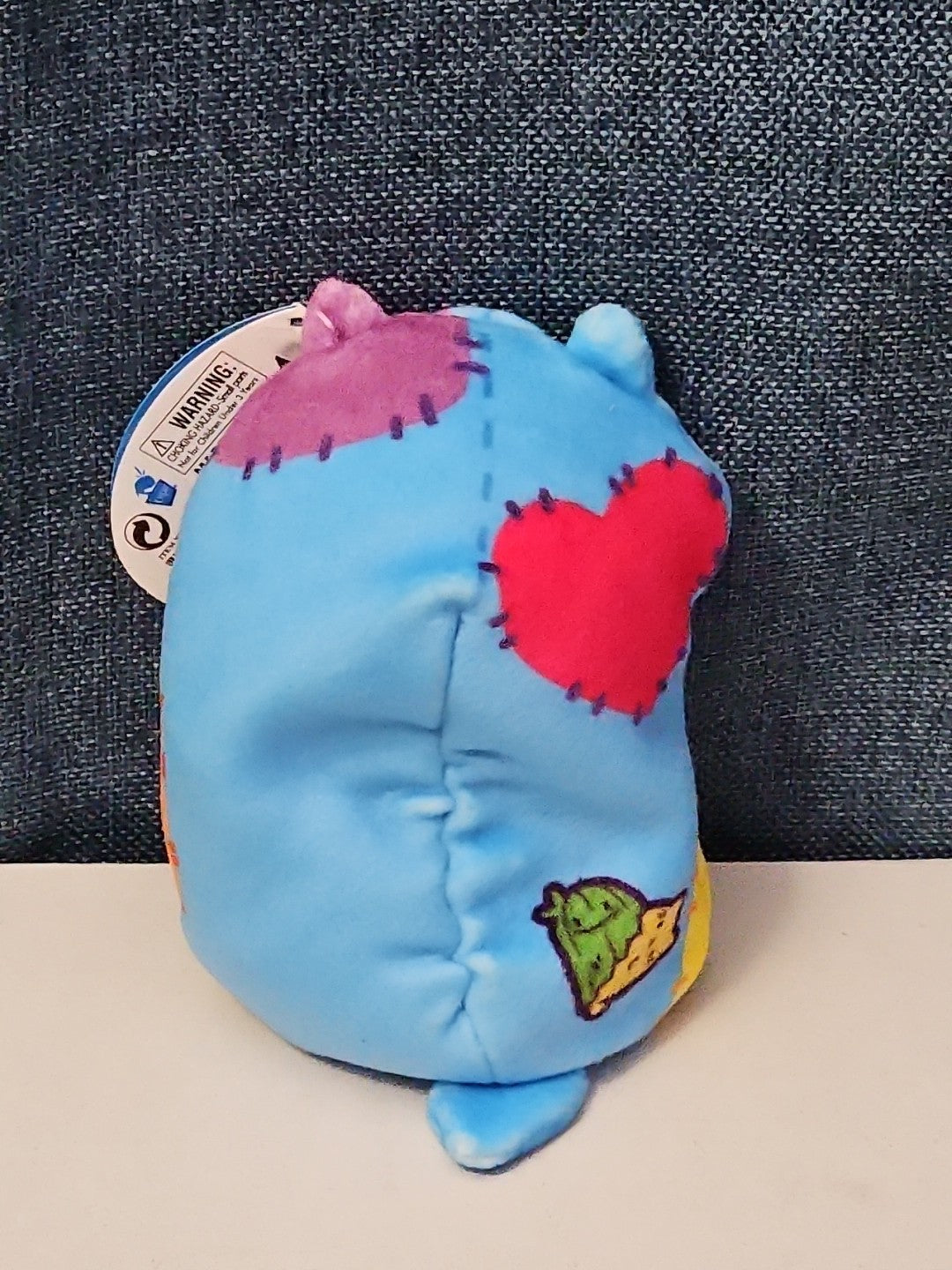 Cats vs Pickles Stitches #503 | Fuchsia Series Bean Plush | Blue Patchy Cat
