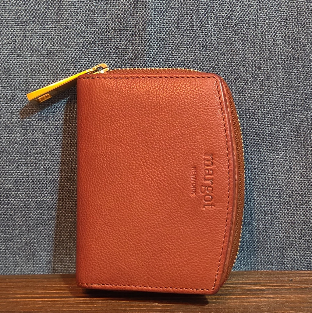 Margot New York Gina Compact Wallet Brandy Leather Boho