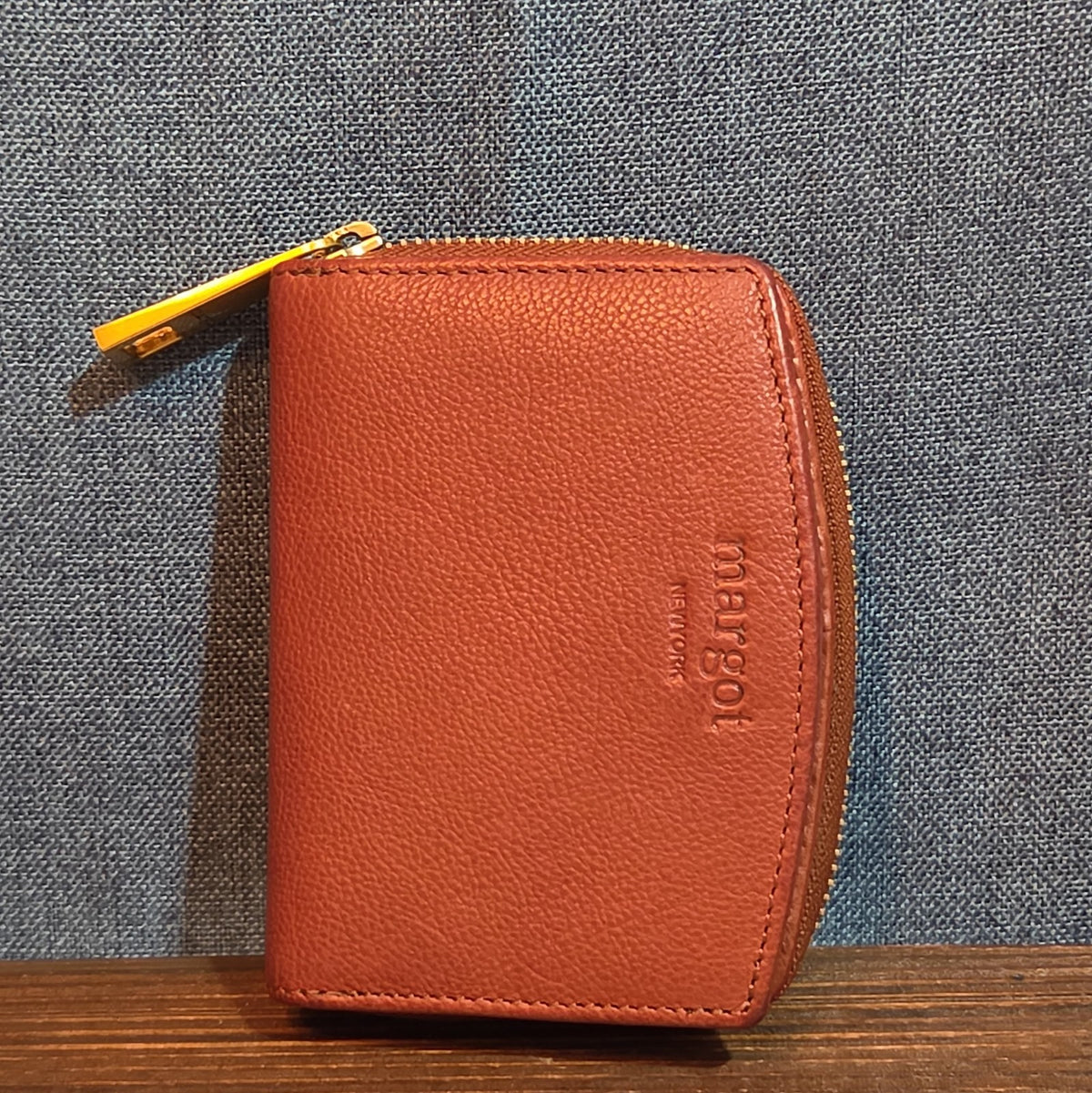 Margot New York Gina Compact Wallet Brandy Leather Boho