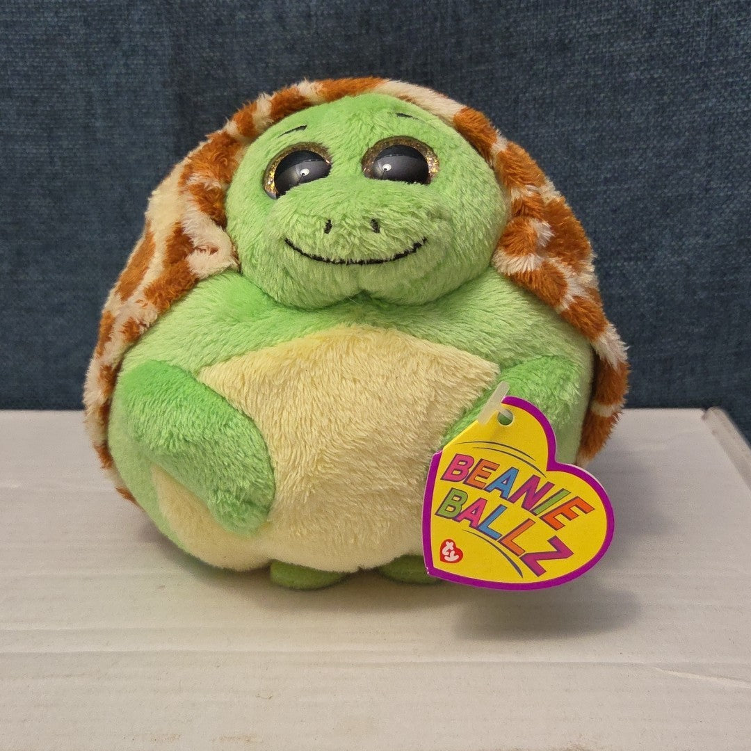 Ty Beanie Ballz Zoom the Turtle Plush Weighted Lands on Feet 2011 Retired MWMT
