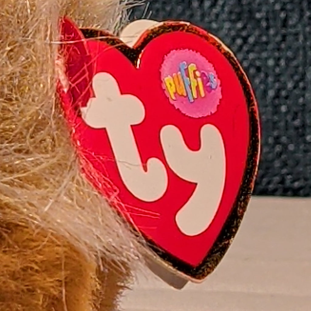 Ty Puffies CAESAR THE LION Beanie Ball 4" Plush | 2022 Mint with Tags MWMT Gold