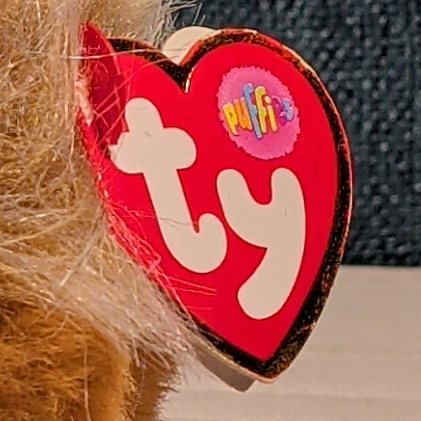 Ty Puffies CAESAR THE LION Beanie Ball 4" Plush | 2022 Mint with Tags MWMT Gold