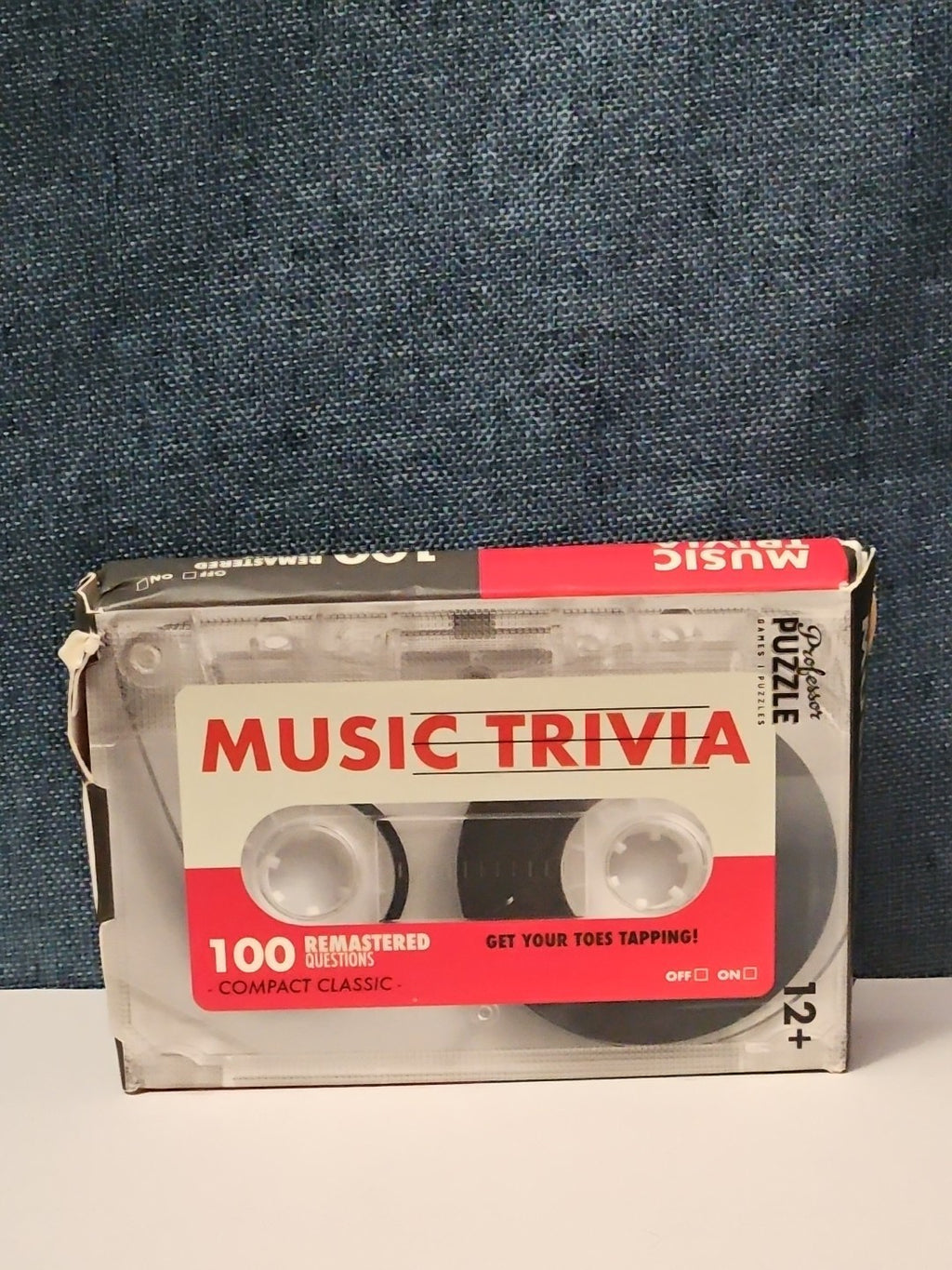 Professor Puzzle Music Trivia Game | Retro Cassette Tape Design | 100 Questions