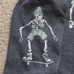 Old Navy Skateboard Skeleton Sweatshirt Boys L Grey Fleece Crewneck Preowned