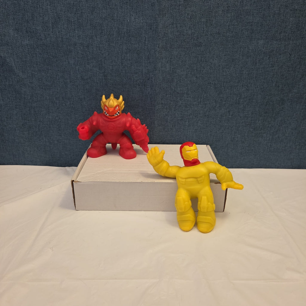 Goo Jit Zu Heroes Marvel Set of 4 Hulk Iron Man Pantaro Blazagon Squishy Toy
