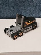 Hot Wheels Semi Truck Cab | Track Stars Black & Orange Racing Hauler