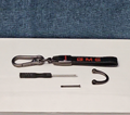 Genuine Leather GMC Car Keychain Set | Black Metal Key Ring Screwdriver Included