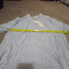 Grand & Greene Blouse Womens XL Speckled Print V-Neck Long Sleeve NWT Shirt