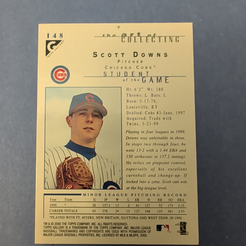 2000 Topps Gallery - Students of the Game Scott Downs #148 (RC)