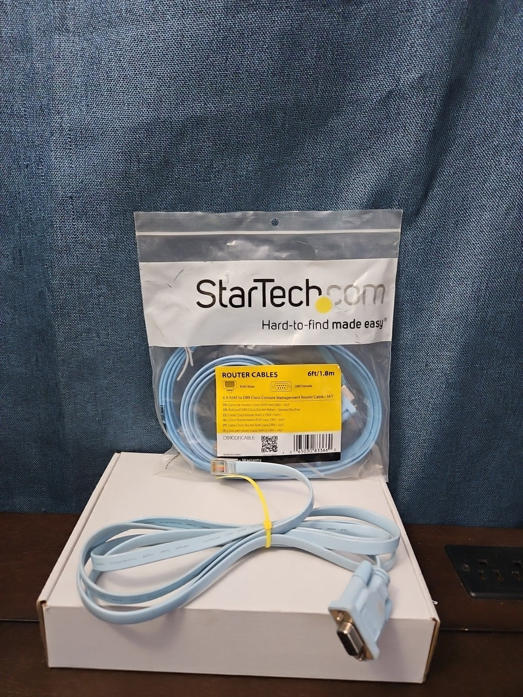 StarTech Cisco Console Cable 6ft | DB9 to RJ45 Management Router Switch | Blue