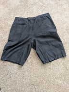 O'Neill Men's Hybrid Flat Front Shorts Size 34 Black Micro Plaid Stretch Chino