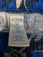 The Children's Place Boys Shark Sleep Shorts Size 7/8 Medium Blue Ocean Pajamas