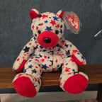 Ty Beanie Baby Red Patriotic Star Bear Plush 2003