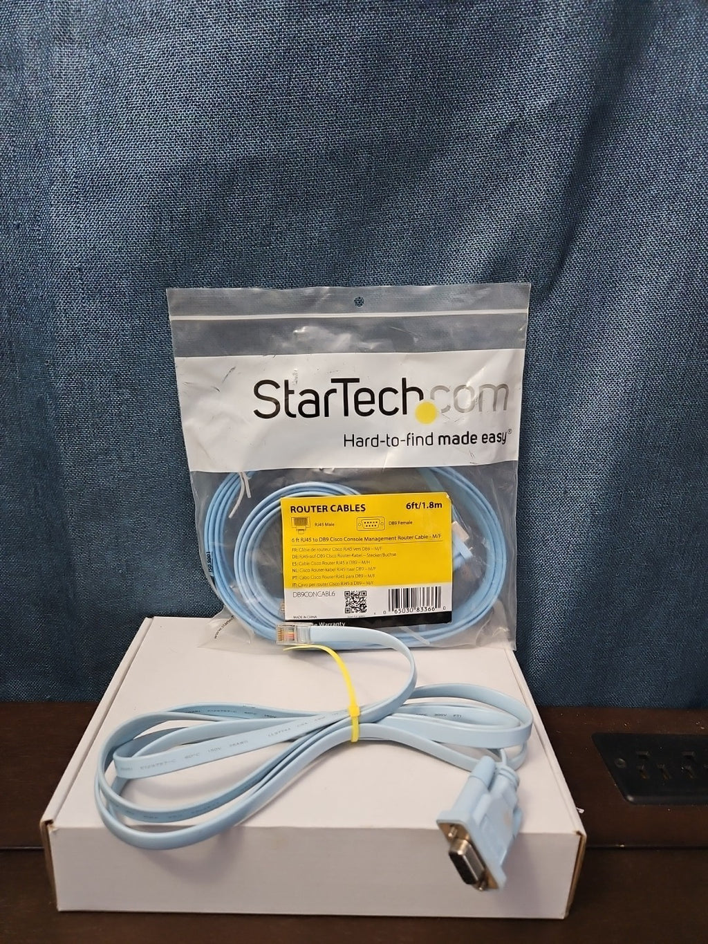 StarTech Cisco Console Cable 6ft | DB9 to RJ45 Management Router Switch | Blue
