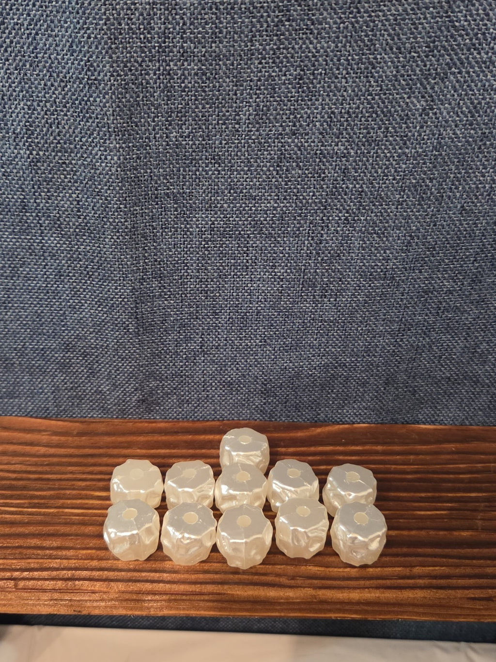 Chunky White Faux Pearl Beads 11pc Craft