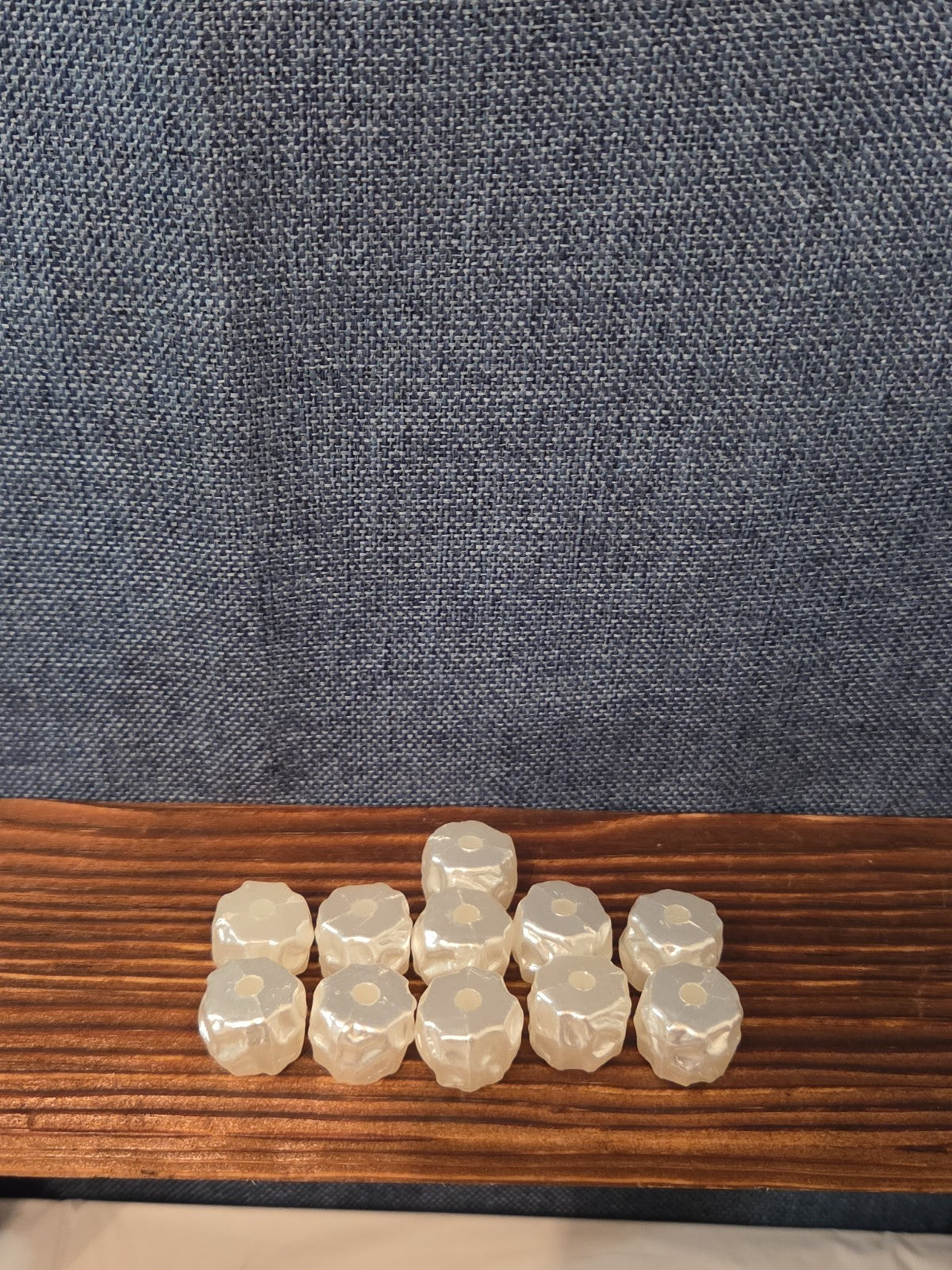 Chunky White Faux Pearl Beads 11pc Craft
