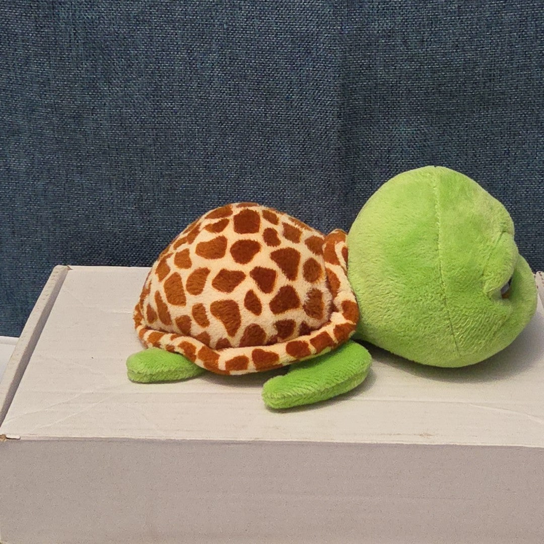 Ty Beanie Boos Zippy Green Turtle 6" Stuffed Animal Toy Gold Glitter Eyes MWMT