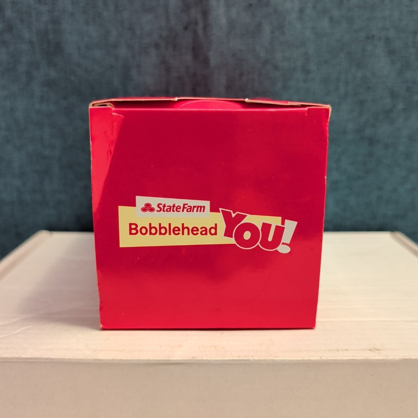 State Farm Bobblehead YOU! Baseball Player Figure Red Uniform HTF Promo NEW Box