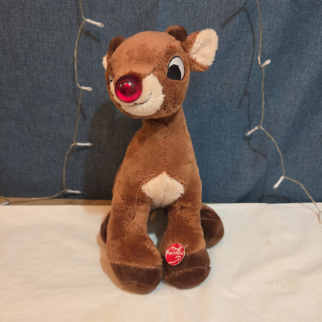 Dan Dee Rudolph Red Nosed Reindeer 15" Plush Light Sings
