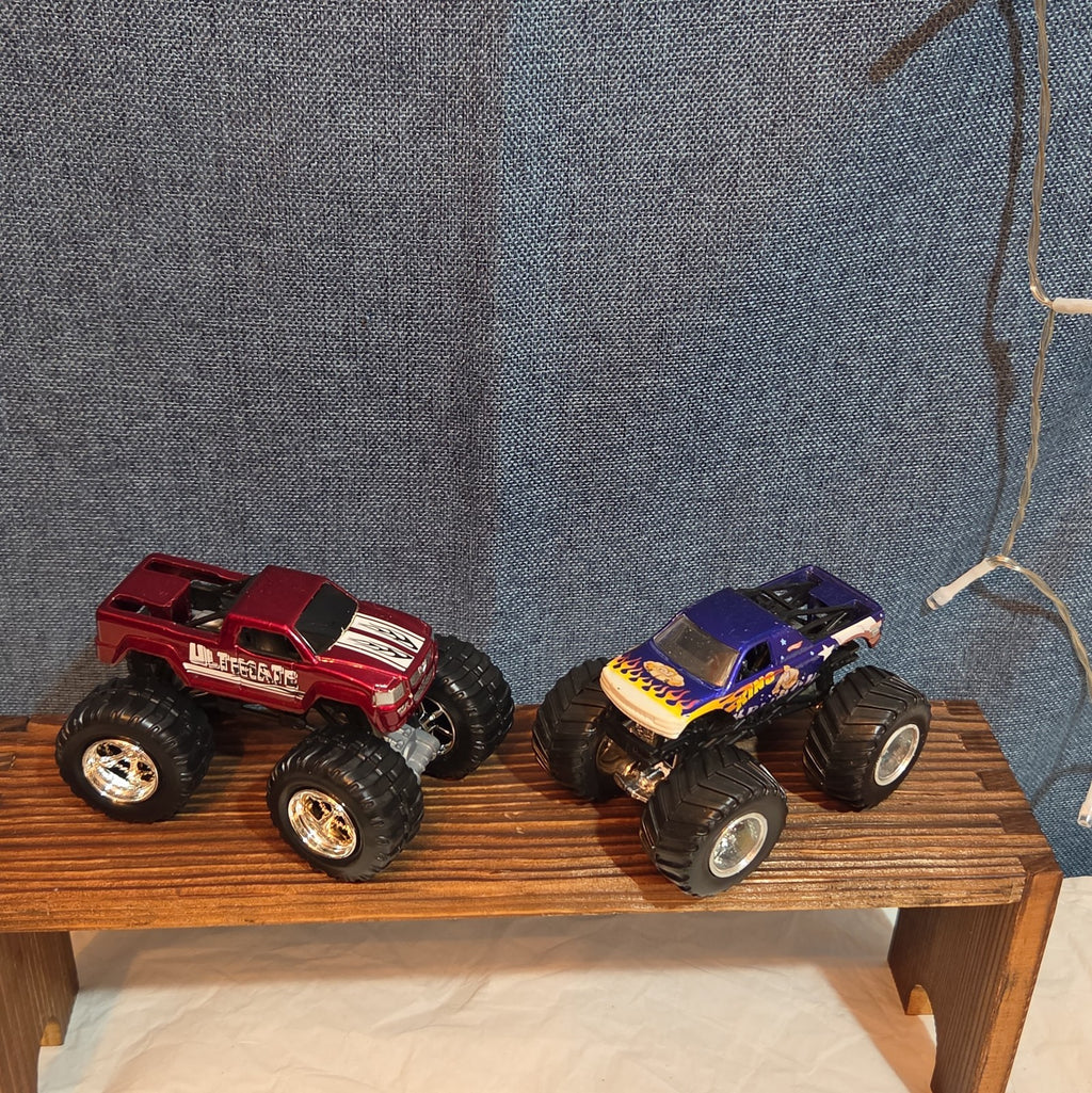 Hot Wheels Monster Trucks Race Bundle Crush Cars Diecast Y2K Mixed with Demo Car