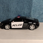RMZ City Audi R8 Police Car 1/36 Diecast Pull Back Opening Doors PreOwned