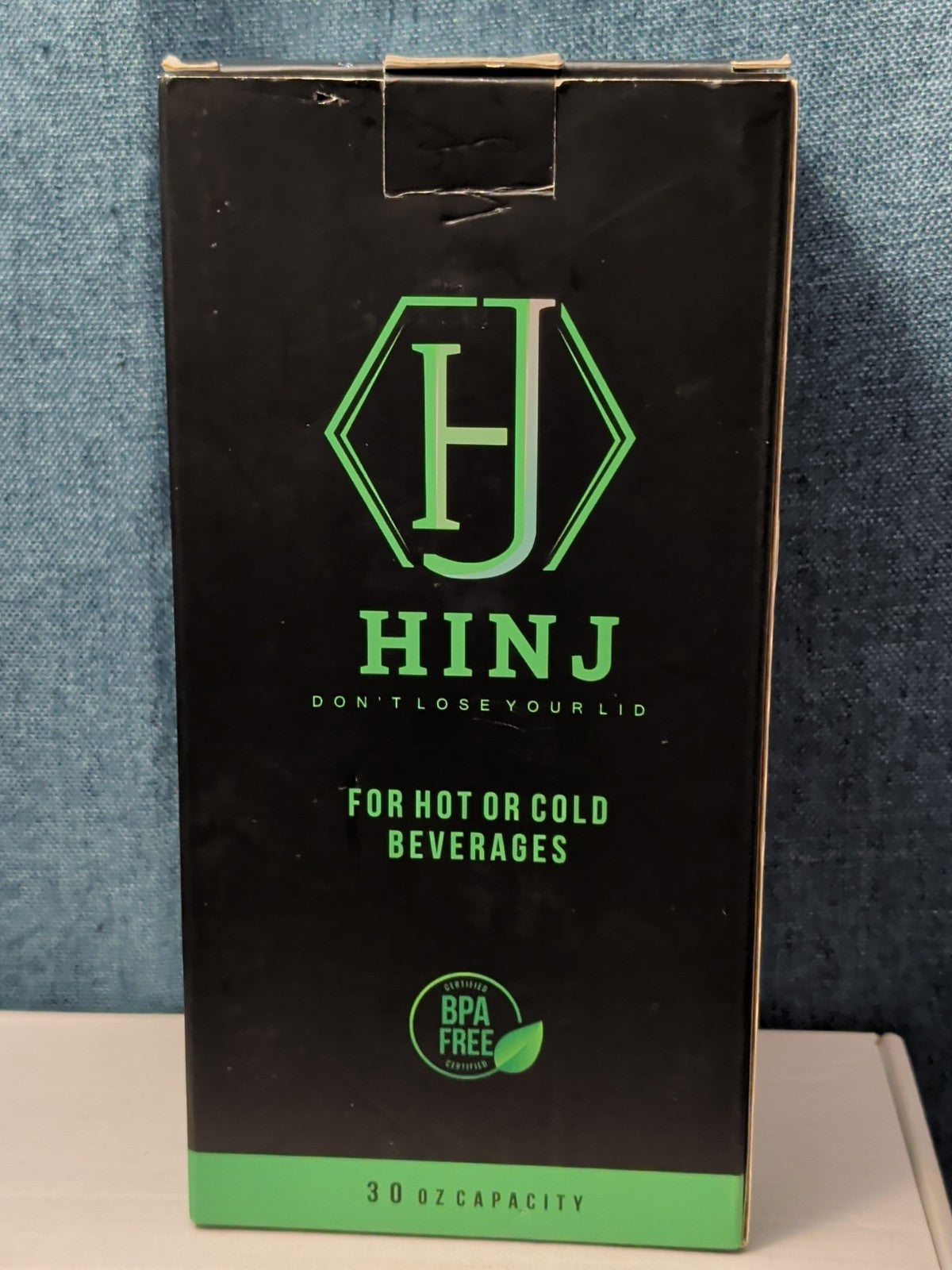 NEW HINJ 30oz Insulated Travel Tumbler Blue | Permanent Lid Stainless Steel