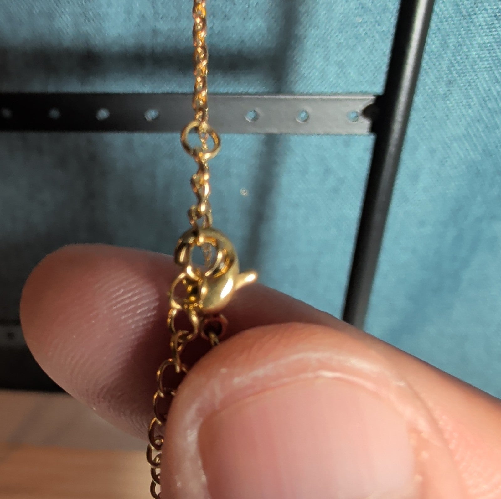 Tiny Cross Necklace 9mm Gold Tone Dainty Minimalist