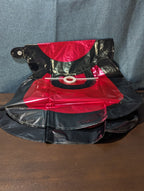 Set of 6 Giant Red Bow Foil Balloons | 34" Red & Black