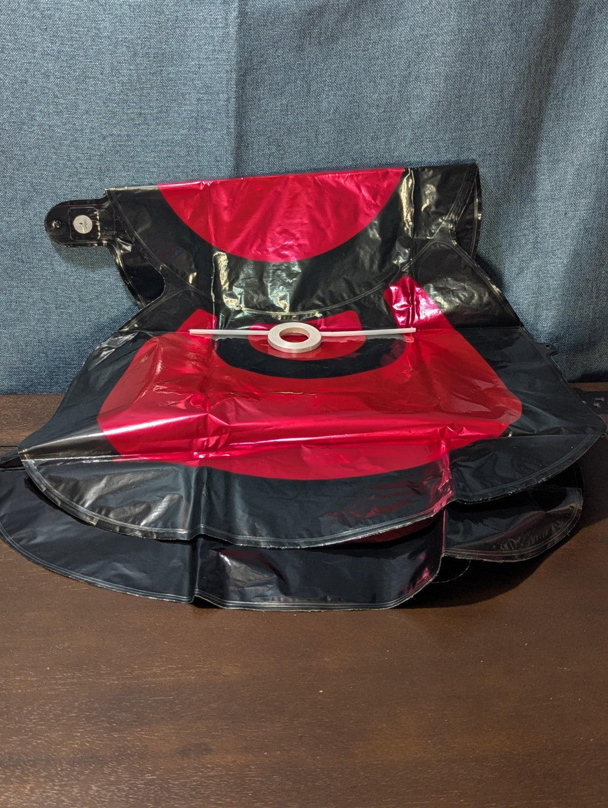 Set of 6 Giant Red Bow Foil Balloons | 34" Red & Black
