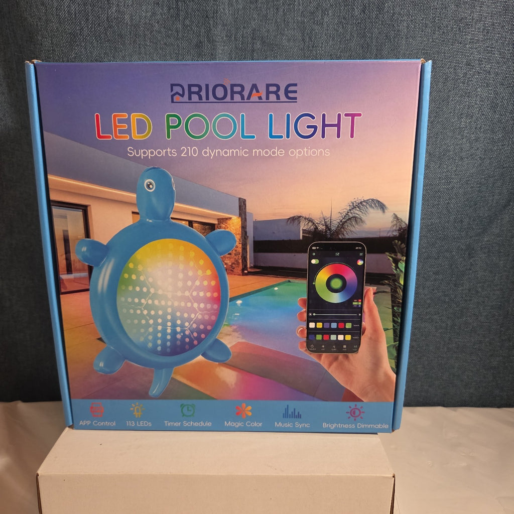 Priorare Turtle LED Pool Light Above Ground Smart App Control Open Box 22W 5V