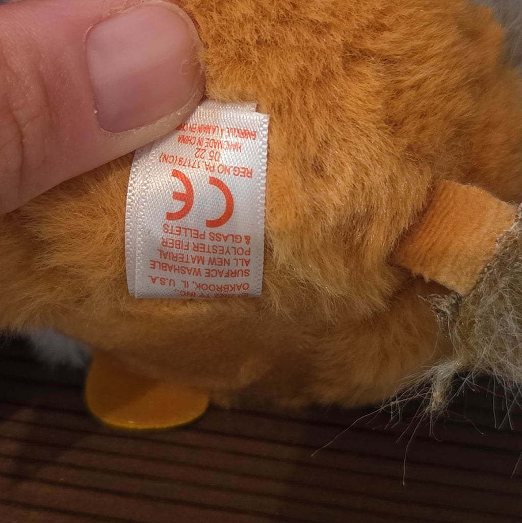 Ty Puffies Beanie Balls Caesar Lion Plush Toy 3" Glitter Eyes with tag Protector
