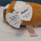 Ty Teenie Tys Gypsy St Bernard Dog Stackable Plush Blue Glitter Eyes MWMT 42205