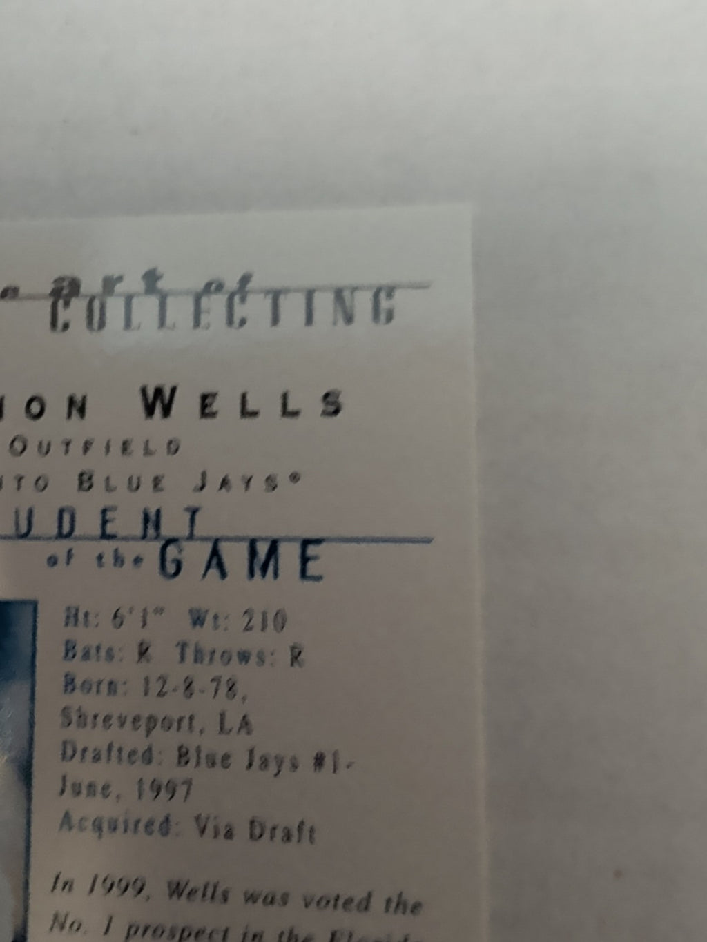 2000 Topps Gallery - Students of the Game Vernon Wells #138