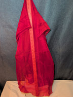 Red Chiffon Evening Shawl Wrap Capelet Bridal PreOwned 65x19