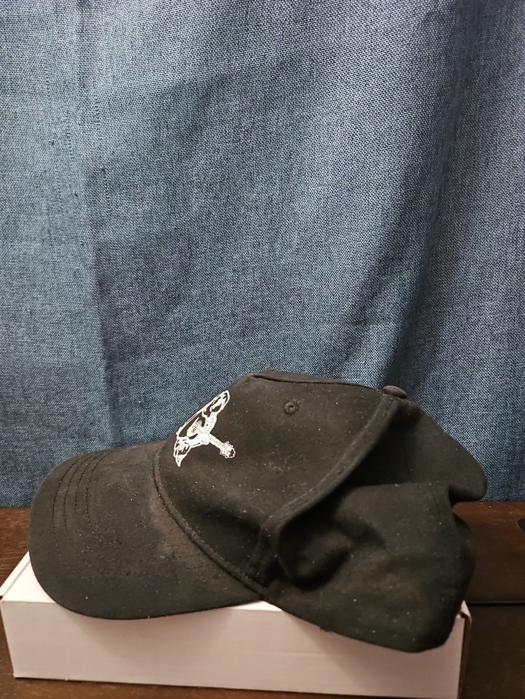 True Religion Hat Black Baseball Cap Buddha Design Adjustable Snapback Mens