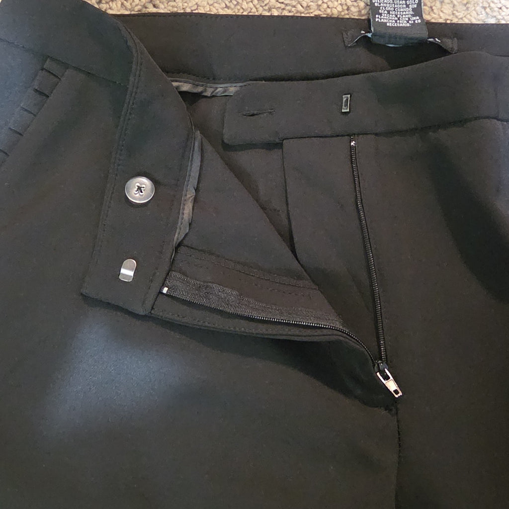 Zac & Rachel Black Dress Pants 14 Pleated Pocket Stretch Career NWOT
