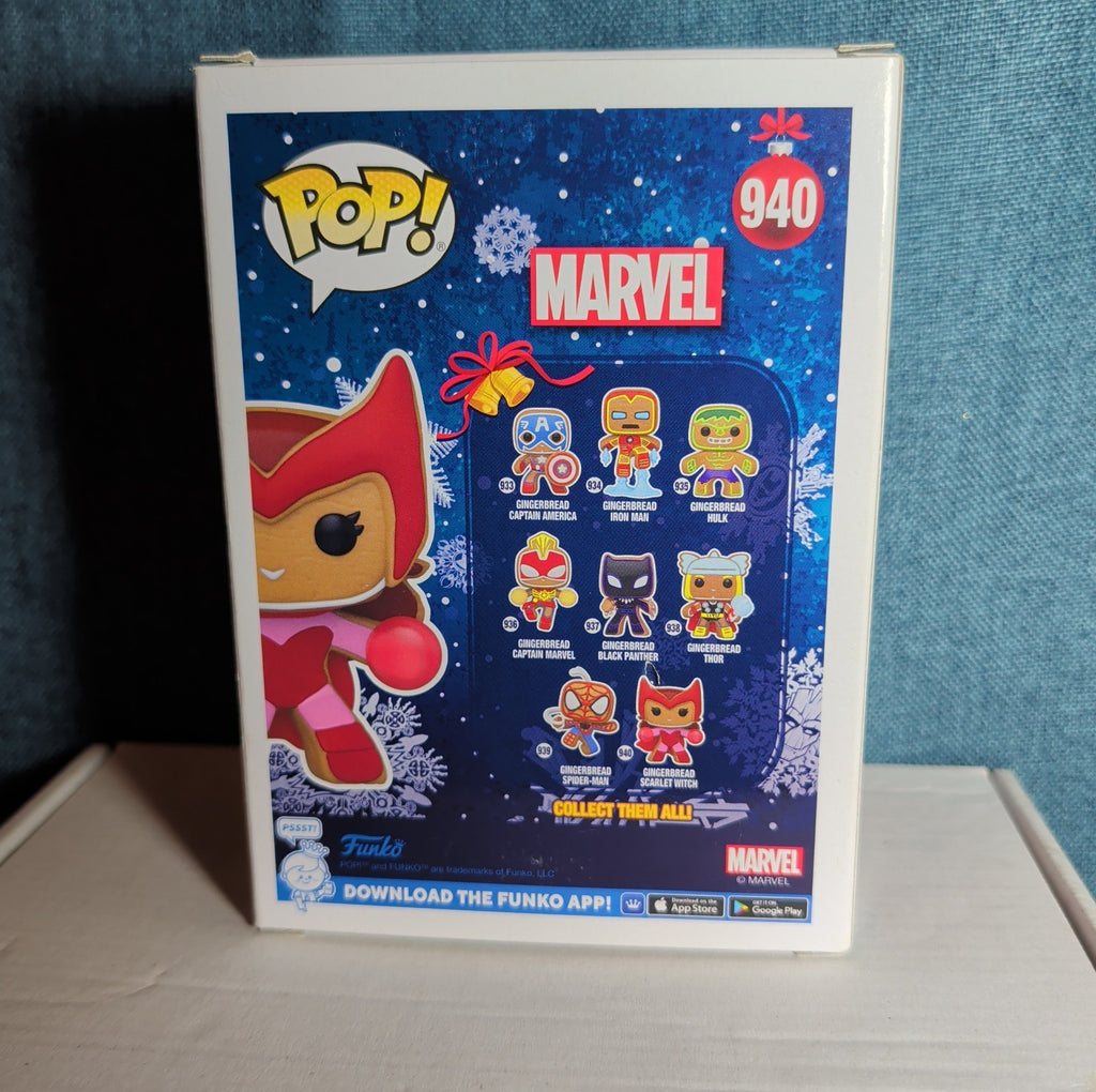 Funko Pop! Marvel Gingerbread Scarlet Witch 940 with Protective Case