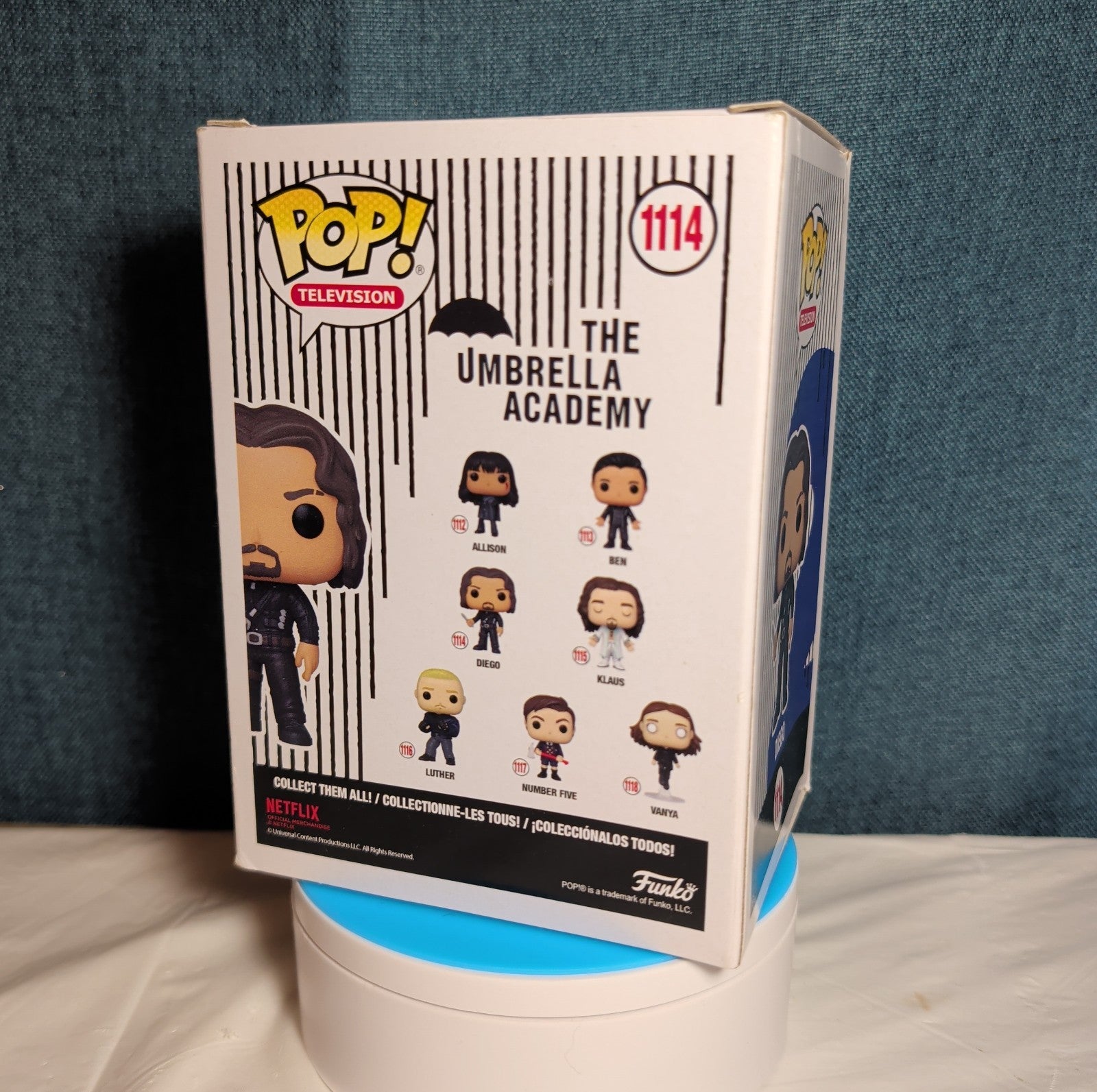 Funko Pop Television Umbrella Academy Diego 1114 Vinyl Figure in Box w Protector
