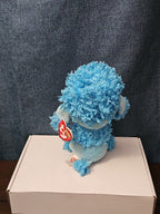 Retired Ty Beanie Boos Mandy Blue Poodle Plush 10" Medium Buddy |  Sparkle Eyes