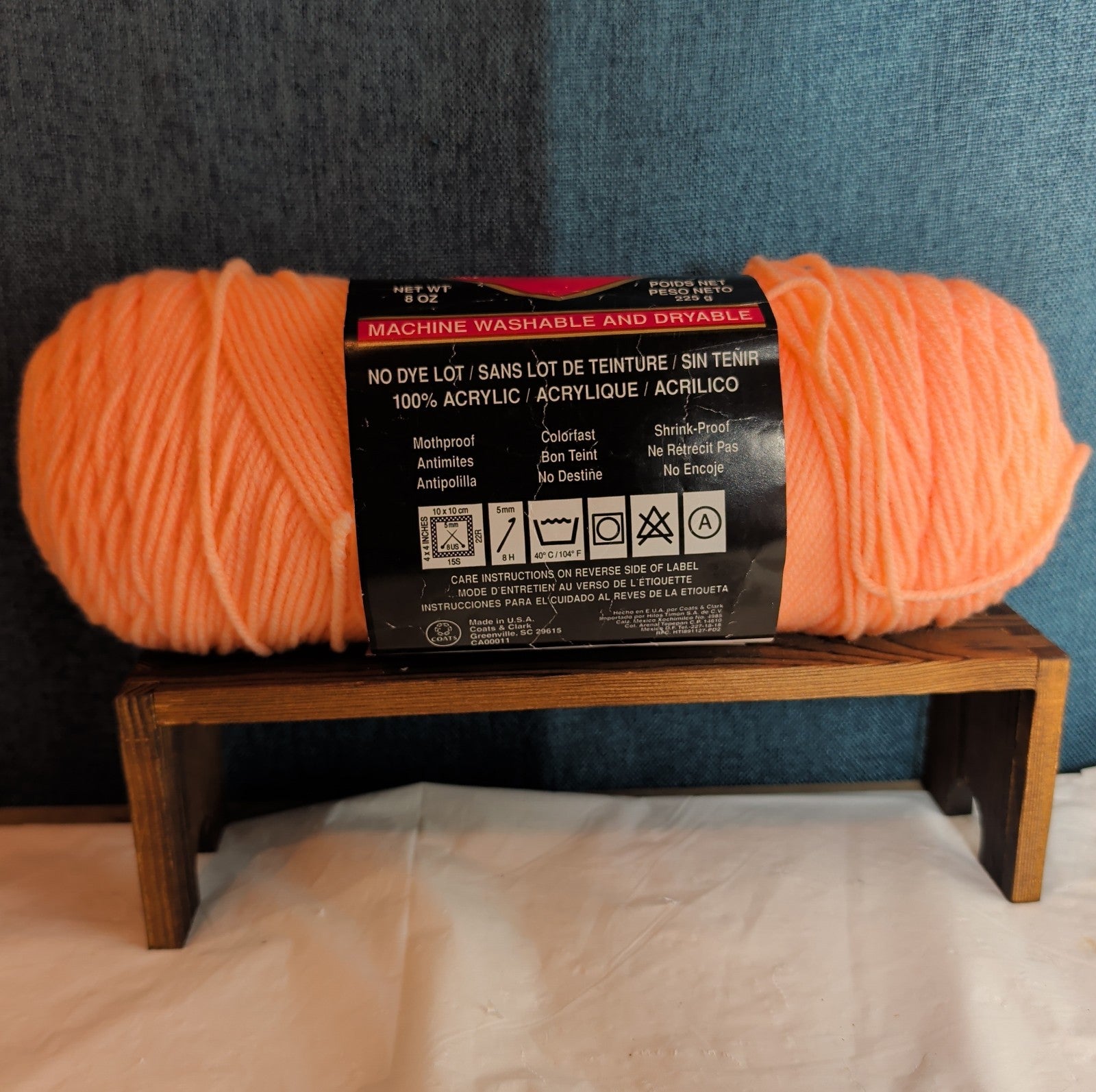 Red Heart Super Saver Light Coral Yarn 8oz