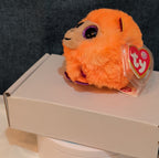 Ty Puffies Coconut The Monkey Plush Toy Orange 3" Glitter Eyes 2021 MWMT