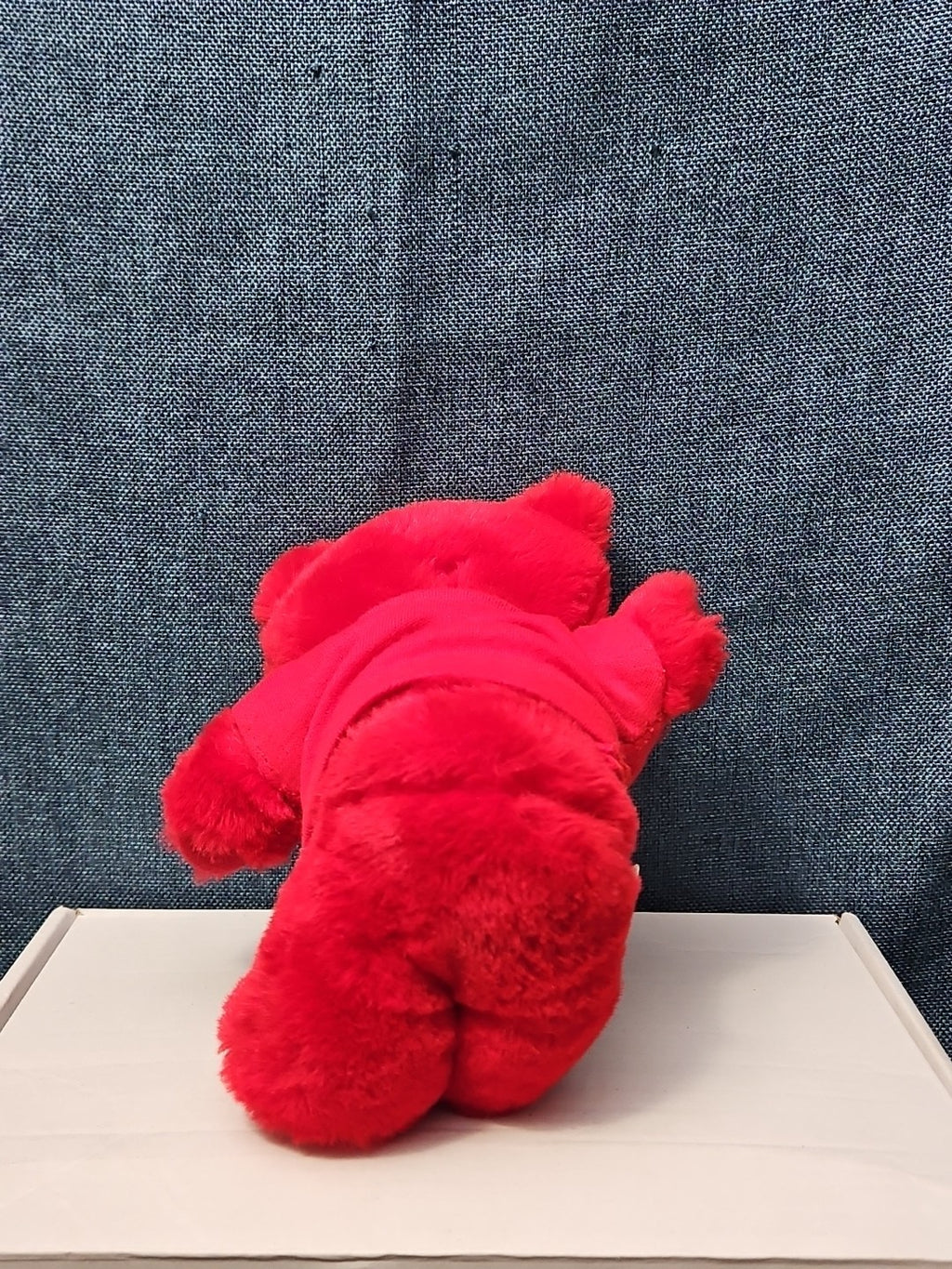 Vintage 1986 Crayola Teddy Bear Plush | Red Crayon Shirt | 7" Stuffed Animal |